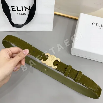 셀린느 스웨이드 개선문 엠블럼 벨트 58746