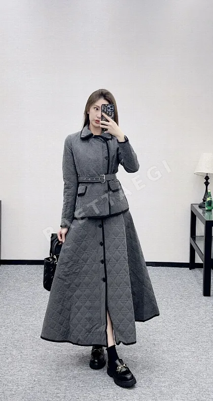 디올 카나주 패턴 코튼 스커트 50264