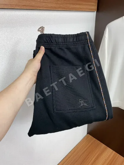 버버리 테리 코튼 스웨트 남성 바지 207600
