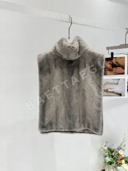 더로우 밍크 숄 여성 조끼 206327