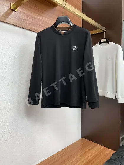 브루넬로쿠치넬리 남성 라운드넥 긴팔 티셔츠 169690
