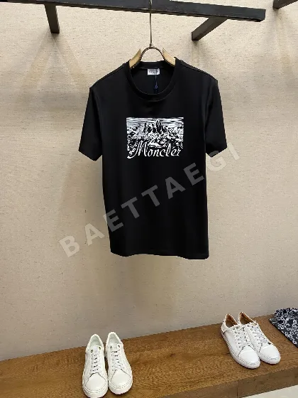 몽클레르 남성 스트레치 코튼 반팔 티셔츠 48497