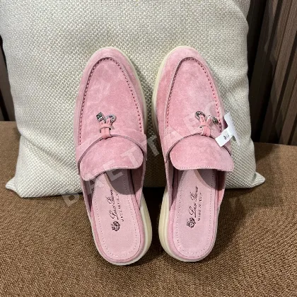 로로피아나 핑크 천연가죽 슬리퍼 9797