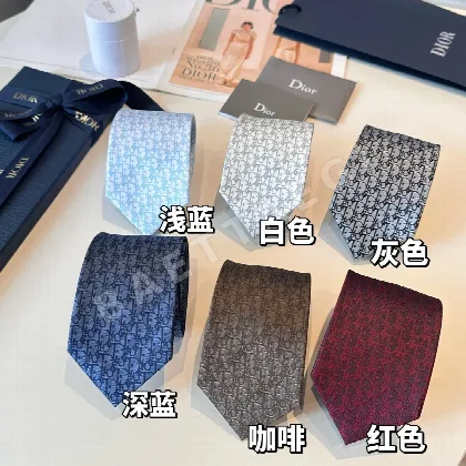 디올 블루 오블리크 픽셀 실크 넥타이 89920