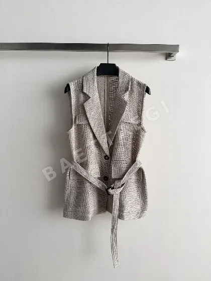 브루넬로쿠치넬리 메시 벨트 반팔 티셔츠