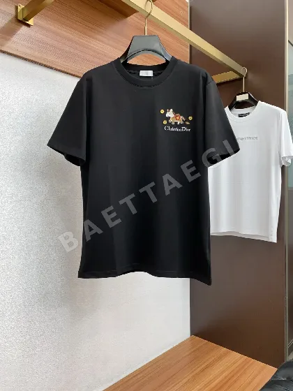 디올 크루넥 코튼 남성 반팔 티셔츠 47418