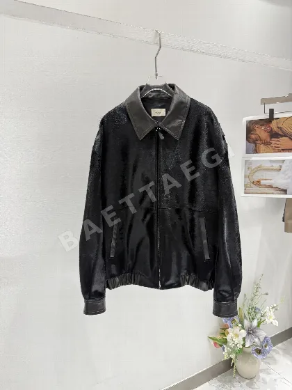 더로우 태우모 가죽 드롭 숄더 자켓 206805