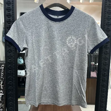 크롬하츠 여성 컬러 블록 반팔 티셔츠 163943
