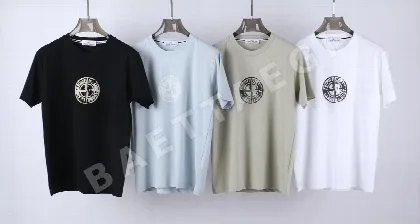 스톤아일랜드 컴퍼스 프린트 크루넥 반팔 티셔츠 47772