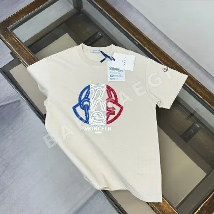 몽클레르 여성 크루넥 코튼 반팔 티셔츠 52240