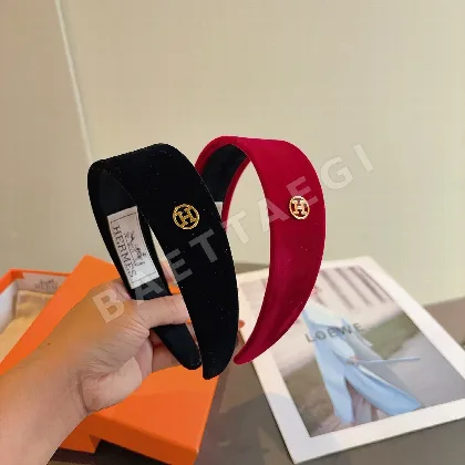 에르메스 플로키 가공 헤어밴드 185095