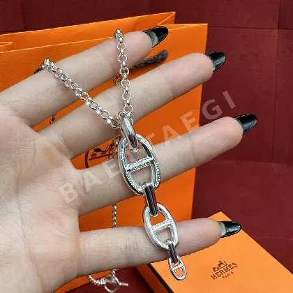 에르메스 앵커 체인 돼지 코 목걸이 178410
