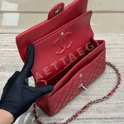 샤넬 램스킨 버건디 미니 숄더백 32935