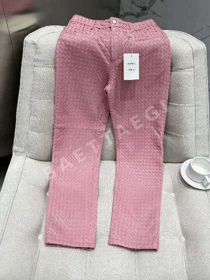 보테가베네타 양가죽 와이드 바지 206414