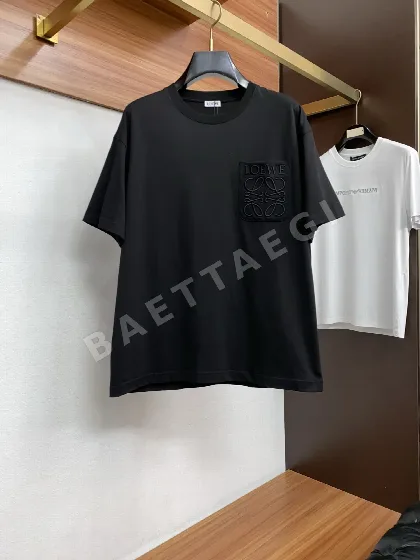 로에베 신장산 장섬유 코튼 반팔 티셔츠