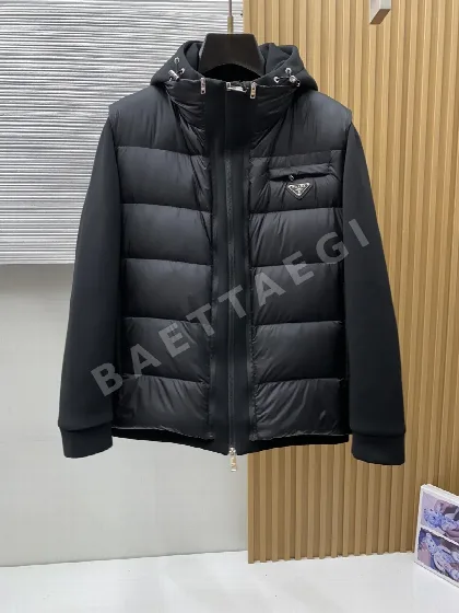 프라다 남성 슬림핏 다운 패딩 코트 207566