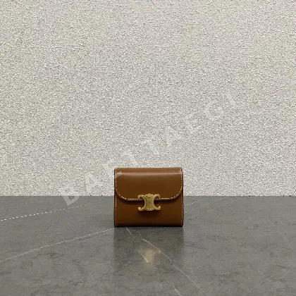 셀린느 황갈색 가죽 지갑 100782