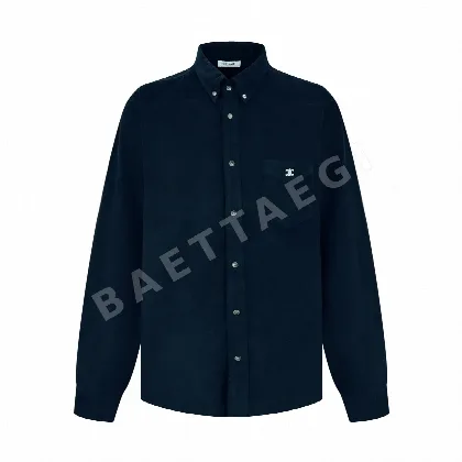 셀린느 벨벳 로고 자수 긴팔 셔츠 53261