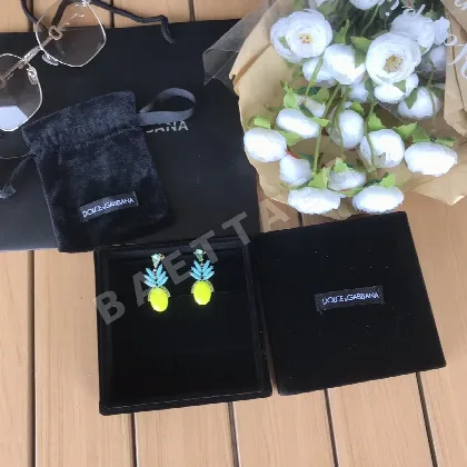 돌체앤가바나 바로크 파인애플 황동 귀걸이 65295