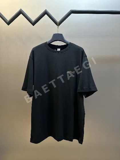 벨루티 가죽 라벨 코튼 남성 반팔 티셔츠 136496