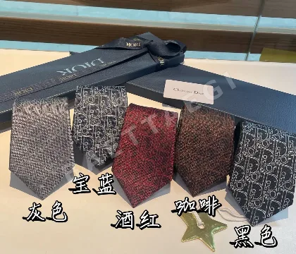 디올 로고 자카드 톤온톤 넥타이 159319