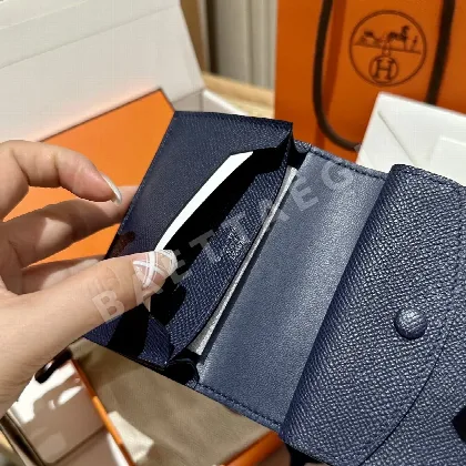에르메스 엡솜 야자수 프린트 사파이어 블루 지갑 23336