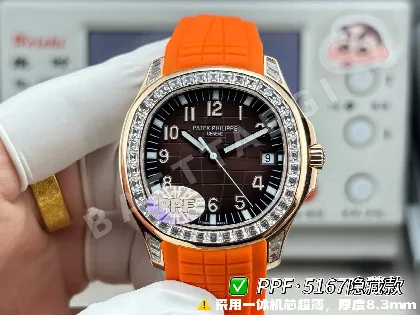 파텍필립 아쿠아넛 5167 다이아 자동 초박형 그레이 다이얼 PPF 공장 레플리카 44204 Patek Philippe