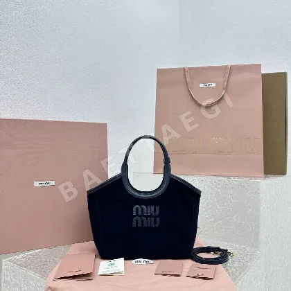 미우미우 코듀로이 로열블루 언더암백 S 사이즈 68169
