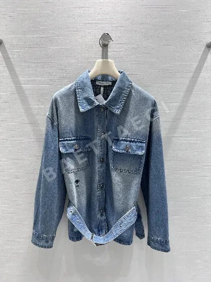 디올 벨트 데님 셔츠 자켓 54305