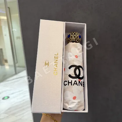샤넬 라인스톤 장식 5단 우산 85410