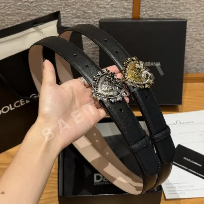 돌체앤가바나 데보션 새들 가죽 벨트 180680