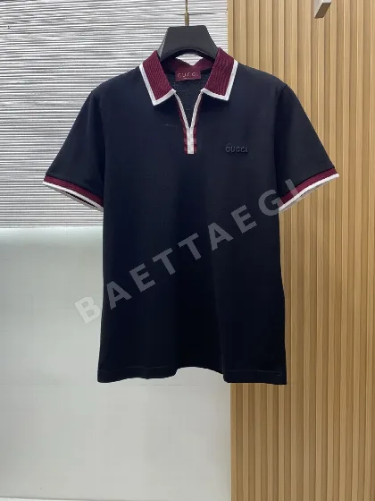 구찌 코튼 카라 반팔 폴로셔츠 23523