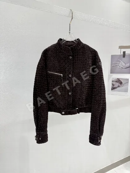 보테가베네타 램스킨 짜임 가죽 자켓 194840