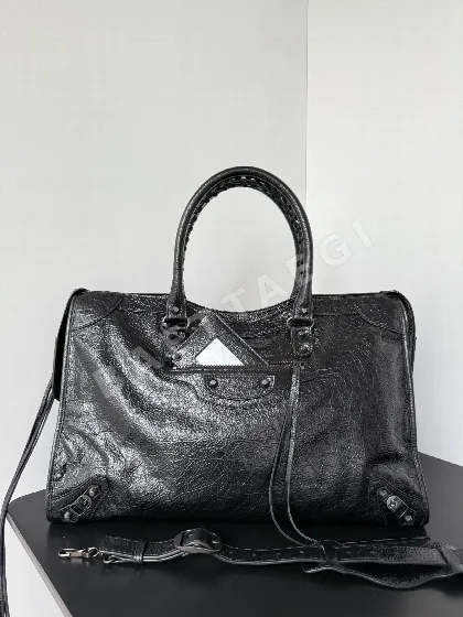 발렌시아가 클래식 가죽 핸드백 186605