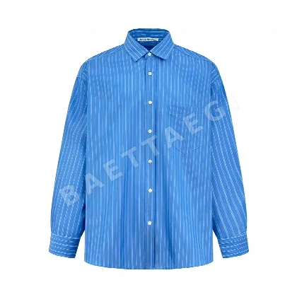 아크네스튜디오 1996 로고 스트라이프 긴팔 셔츠 198307