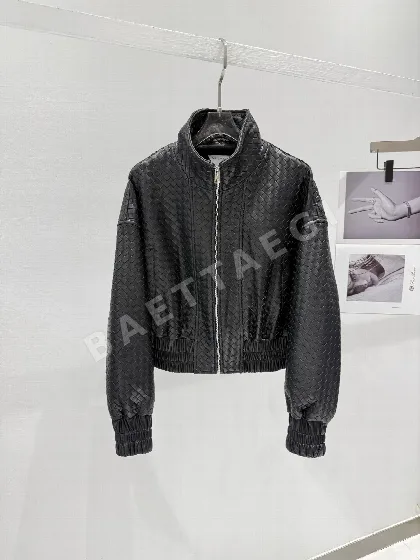 보테가베네타 꼬임 가죽 여성 자켓 194826