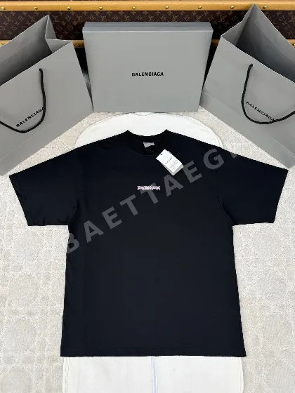발렌시아가 핑크 멜팅 레터 남성 반팔 티셔츠 194219