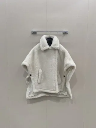 테디베어 테베 케이프 코트 아이보리