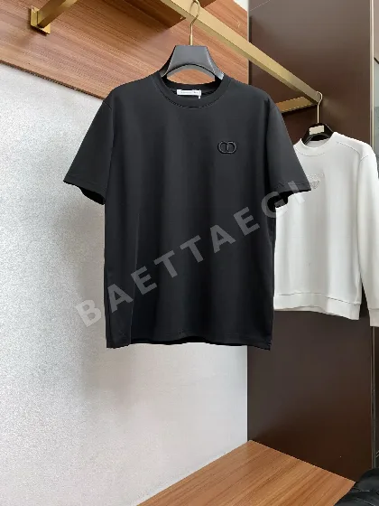 디올 코튼 크루넥 반팔 티셔츠 47363