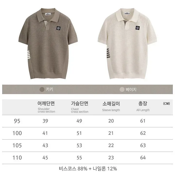 스*아일랜드 메쉬 카라 반팔 니트 이미지 3