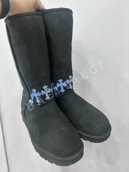 크롬하츠 부츠 블루 가죽 소드 스타일 162729