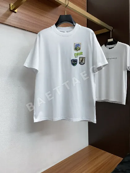 디올 크루넥 남성 반팔 티셔츠