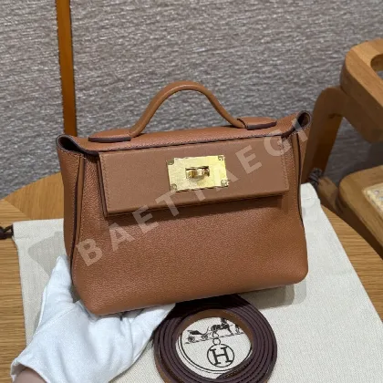 에르메스 켈리 24/24 가방 골든 브라운 금장 18372