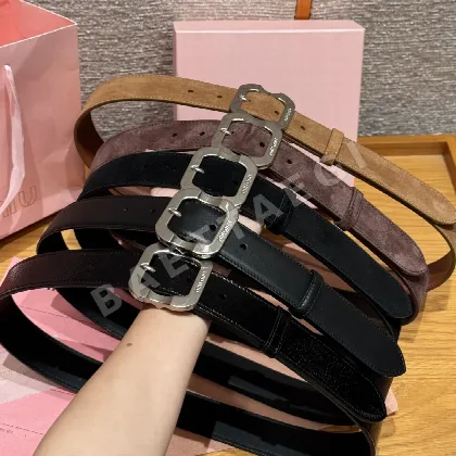 미우미우 스웨이드 가죽 벨트 180279
