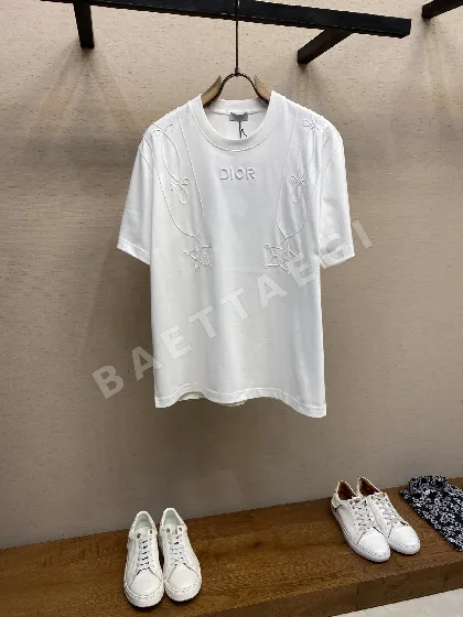 디올 바록 자수 남성 반팔 티셔츠 132295