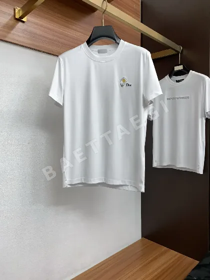 디올 남성 머서라이즈드 코튼 반팔 티셔츠 47283