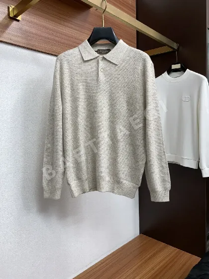 로로피아나 남성 울 혼방 카라 스웨터 긴팔 205556