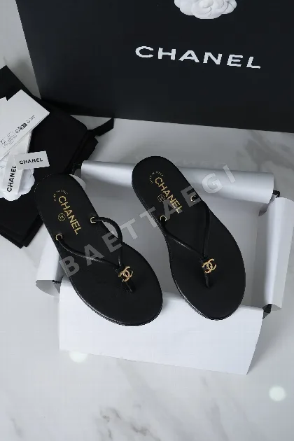 샤넬 대드 샌들 블랙 플립플롭 디자인 187026