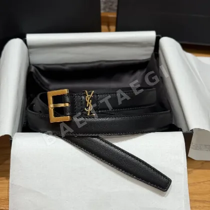 생로랑 카프스킨 레트로 버클 벨트 180419