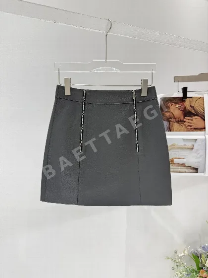 에르메스 리치 패턴 램스킨 여성 가죽 스커트 207183
